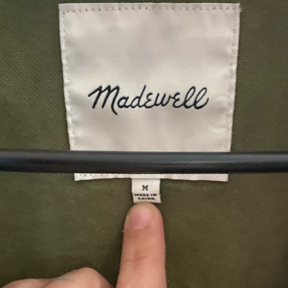 Madwell Heavy Army Green Jacket Medium - Picture 2 of 6